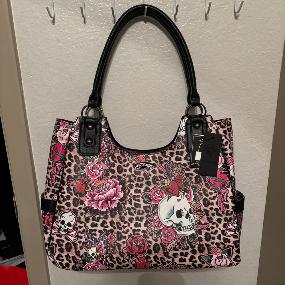 Ed Hardy Leopard Tote Bag